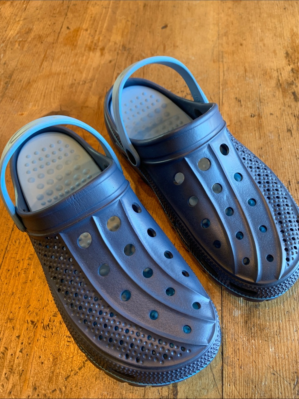 Navy Blue Slip-On Clog Sandals - Picture 4 of 16